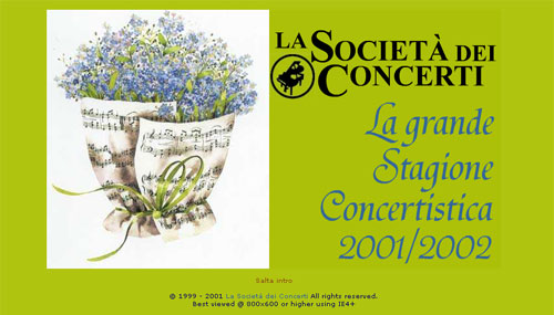 La Grande Stagione Concertistica 2001/2002